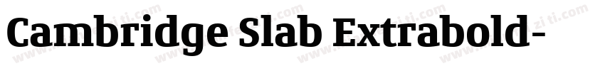 Cambridge Slab Extrabold字体转换